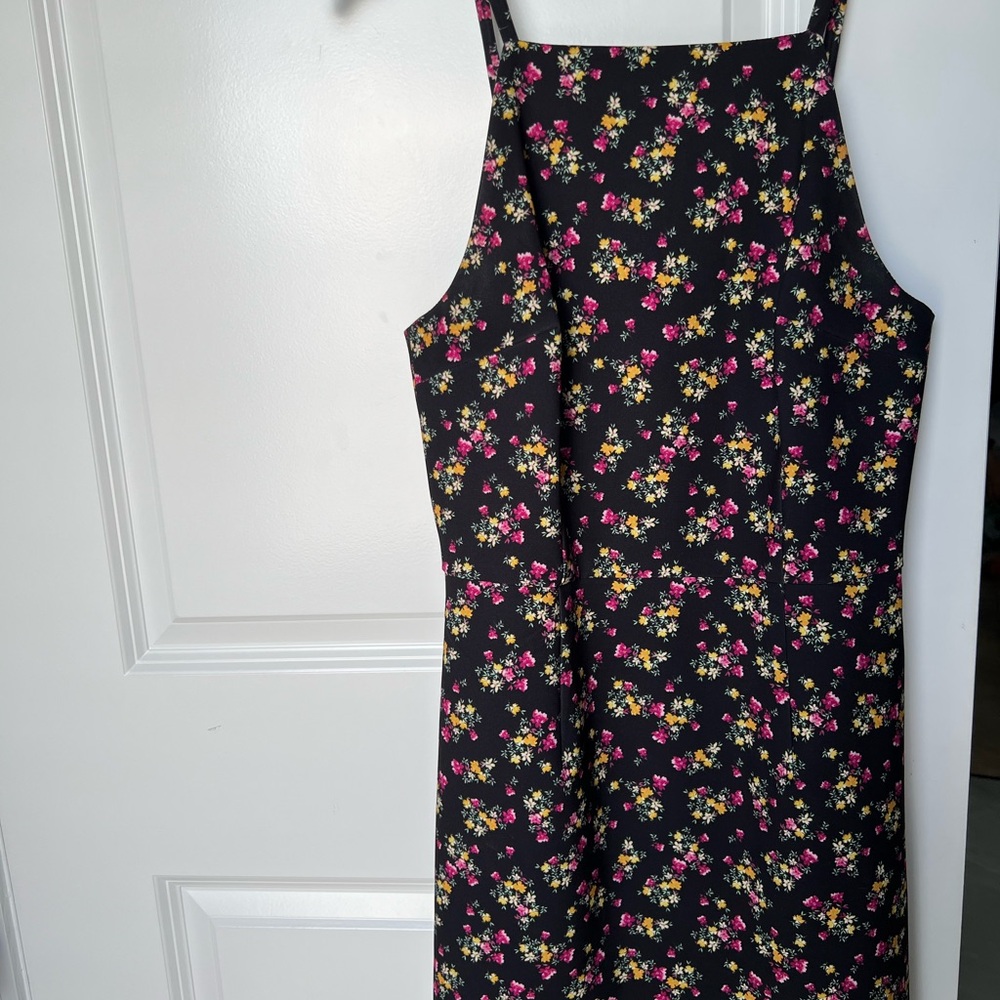 French Connection Black Floral Mini Dress